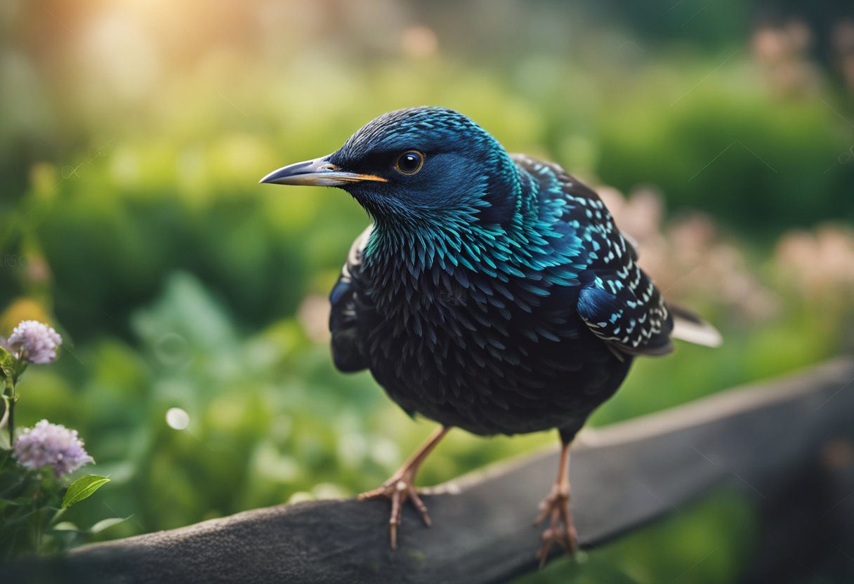 Etourneau dans le jardin